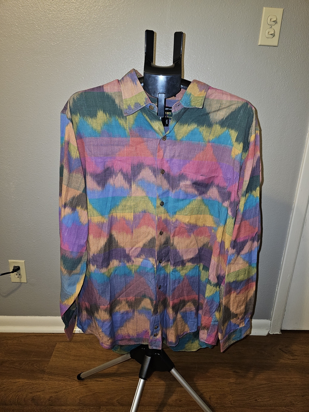 Alexander Julian Multicolor Painterly Cotton Shirt